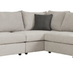 Reversible polymorphic sofa London light grey fabric-grey cushions 296x246x95cm - Image 5