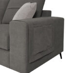 Right corner sofa Montana grey fabric-light grey cushions 275x215x93cm - Image 2