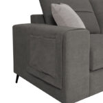 Left corner sofa Montana grey fabric-light grey cushions 275x215x93cm - Слика 2
