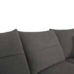 Left corner sofa Montana grey fabric-light grey cushions 275x215x93cm - Слика 3