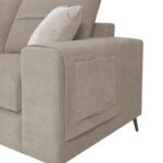 Right corner sofa Montana grey-beige fabric-light grey cushions 275x215x93cm - Image 2