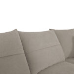 Left corner sofa Montana light grey fabric-grey cushions 275x215x93cm - Слика 3
