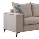 Verona 2-seater sofa cream fabric with mint cushions 173x93x100cm - Слика 2