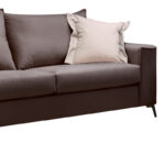 Verona 3-seater sofa dark grey fabric with beige cushions 225x93x100cm - Image 3