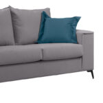 Verona 2-seater sofa light grey fabric with blue cushions 173x93x100cm - Слика 3