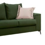 Verona 2-seater sofa dark green fabric with cream cushions 173x93x100cm - Слика 3