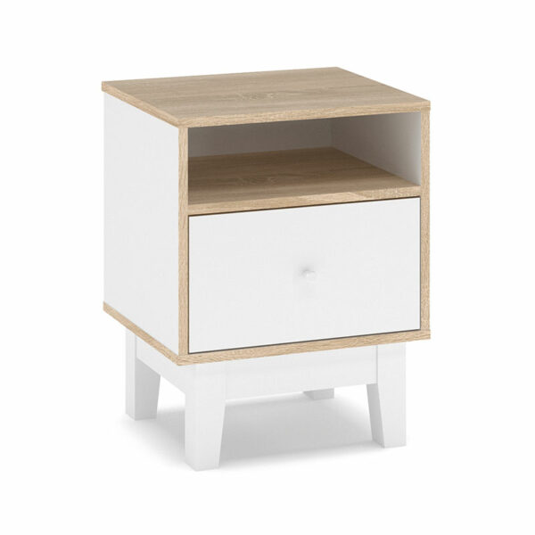 Nightstand Awell color sonoma-white 45x44x58cm