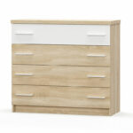 Chest of 4 drawers Geneva   color natural-white 103x40x92cm