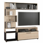 TV unit Jasper color wenge-natural 151.5x37.5x169.5cm