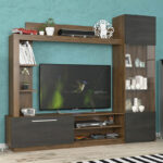 Living room complex June walnut-wenge color 204x35x177cm - Image 2