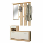 Влезен мебел Џејми боја природно-бела 100x27.5x187 см