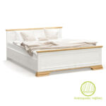 Double Bed Jaden color golden oak-white antique 160x200cm