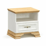 Nightstand Jaden golden oak-white antique color 49x41x47cm