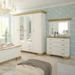 Chest of 4 drawers Jaden color golden oak-white antique 93.5x39x88.5cm - Слика 2