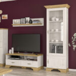 Showcase Jaden golden oak-white antique 70.5x43x197.5cm - Image 2