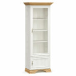 Витрина Jaden златен даб-бел антички 70,5x43x197,5 см