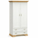 Wardrobe Jaden double leaf color golden oak-white antique 101x62x197,5cm