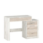 Dressing table with mirror Neruda white antique-oak 114.5x39.5x76cm - Image 3