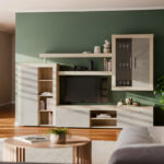 Tesivo living room set in antique gray with walnut shade 292.8x45.6x199.6cm - Слика 2