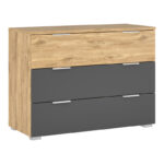 Kantri chest of drawers in sonoma - gray shade 109x46.8x80.8cm