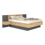 Kantri double bed in sonoma - grey shade 160x200cm