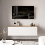 Serit wall TV unit in color white-oak 100x31,5x29,5cm - Слика 4