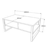 Coffee table Honora color black-oak 100x60x44,5cm - Image 4