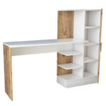 Kary desk with shelf unit color white-oak 152,5x40x120cm - Слика 3