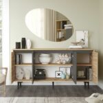 Sideboard Augusta oak-anthracite 160x40x78.5cm - Слика 3