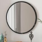 Mirror Sabino in marble anthracite color 60x2x60cm - Image 2