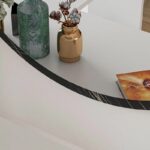 Mirror Sabino in marble anthracite color 60x2x60cm - Image 5