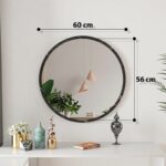 Mirror Sabino in marble anthracite color 60x2x60cm - Image 6