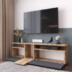 TV stand Elana sonoma-anthracite 150x29.5x46.3cm - Слика 2