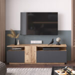 TV stand Elana sonoma-anthracite 150x29.5x46.3cm - Слика 3
