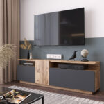 TV stand Elana sonoma-anthracite 150x29.5x46.3cm - Слика 4