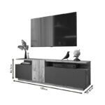 TV stand Elana sonoma-anthracite 150x29.5x46.3cm - Слика 6