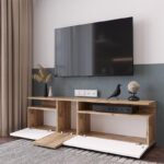 TV stand Elana sonoma-white 150x29.5x46.3cm - Image 2