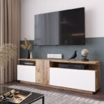 TV stand Elana sonoma-white 150x29.5x46.3cm - Image 4