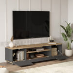 TV cabinet Soren sonoma-anthracite 180x44.5x44.6cm - Image 2