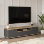 TV cabinet Soren sonoma-anthracite 180x44.5x44.6cm - Image 3
