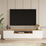 TV cabinet Soren sonoma-whie 180x.44.5x44.6cm - Слика 4