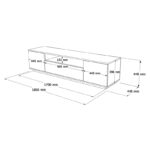 TV cabinet Soren sonoma-whie 180x.44.5x44.6cm - Слика 6