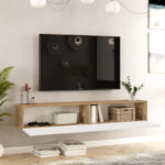 Dello wall TV unit white-oak color 180x31.6x29.6cm - Image 2