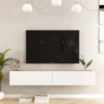 Dello wall TV unit white-oak color 180x31.6x29.6cm - Image 4