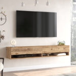 Roscoe wall TV unit in color sonoma 180x31.6x29.6cm - Слика 2