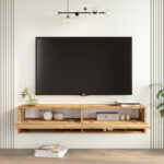 Roscoe wall TV unit in color sonoma 140x31.6x29.6cm - Image 2