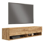 Roscoe wall TV unit in color sonoma 140x31.6x29.6cm