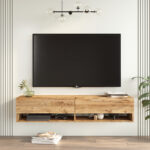Roscoe wall TV unit in color sonoma 140x31.6x29.6cm - Image 4
