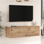 Serit wall TV unit sonoma color 100x31.6x29.6cm - Image 3