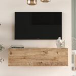 Serit wall TV unit sonoma color 100x31.6x29.6cm - Image 4
